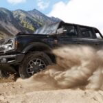 2025 Bronco Badlands kicking up dust in the desert