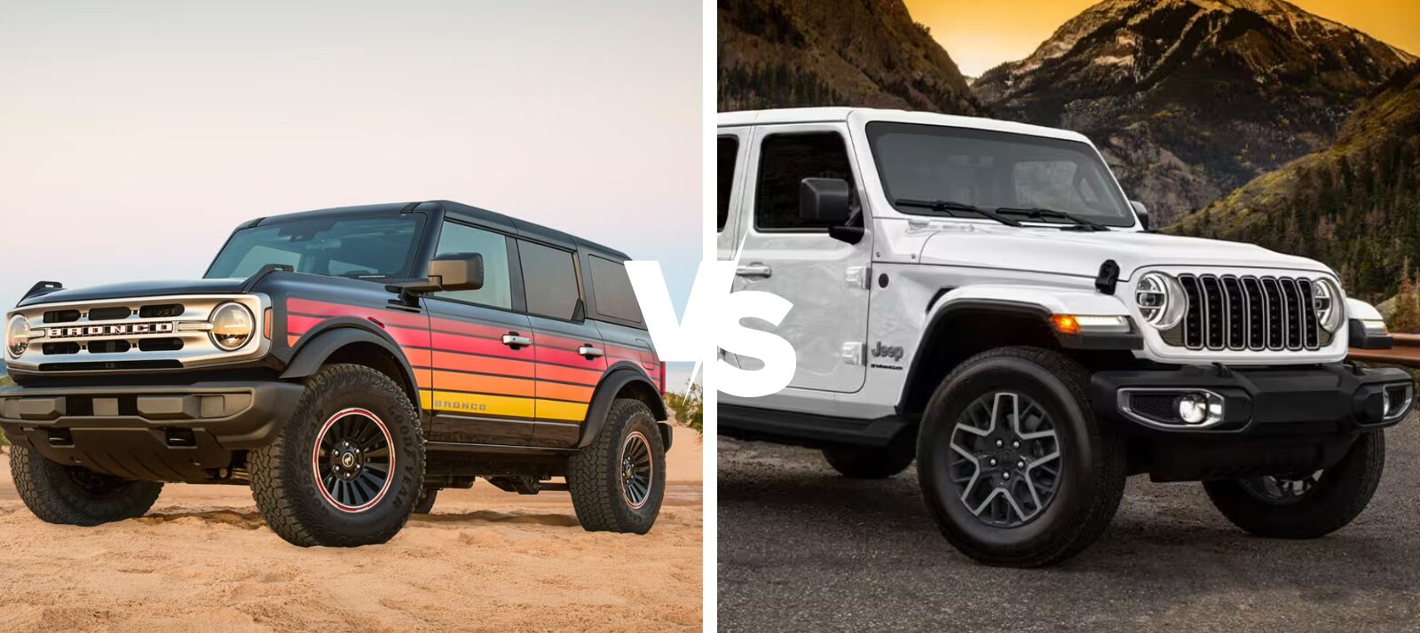 Compare the 2025 Ford Bronco vs. 2025 Jeep Wrangler