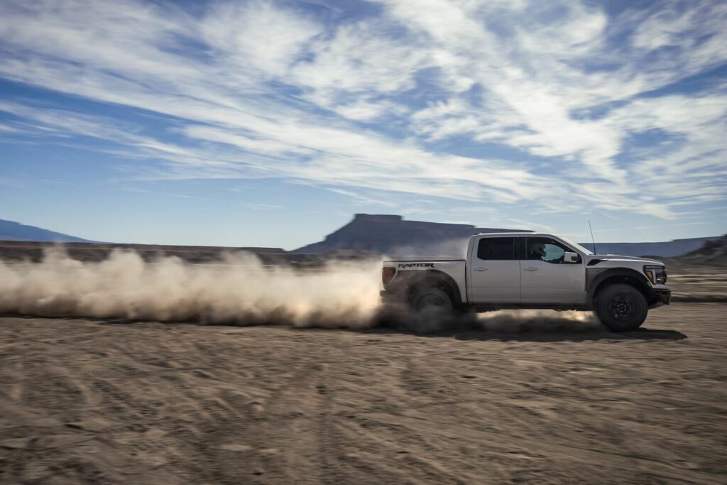 2025 F-150 Raptor speeding through desert