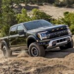 2025 Ford Green Raptor in sand