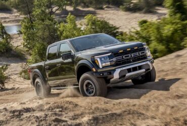 2025 Ford Green Raptor in sand