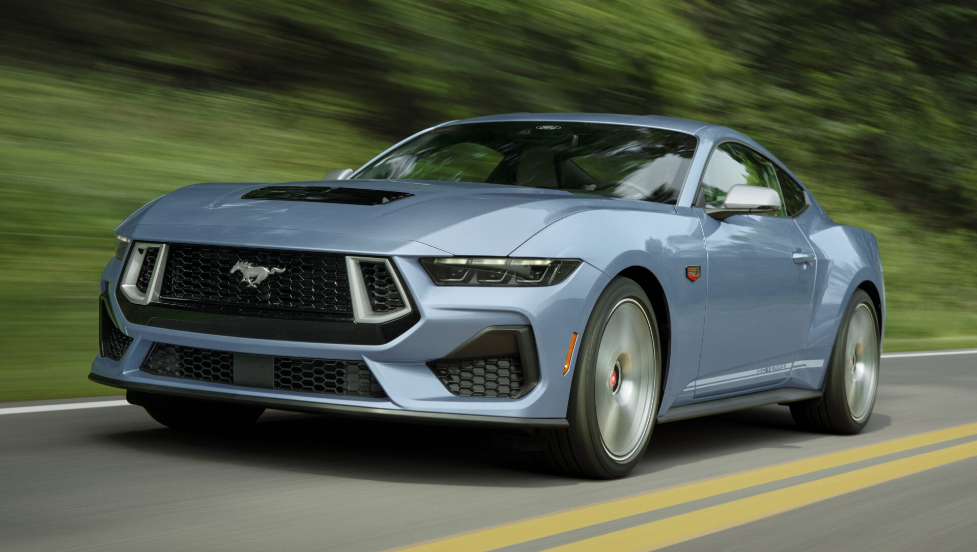 2025 Ford Mustang with the 60th Anniversary Package in Brittany Blue