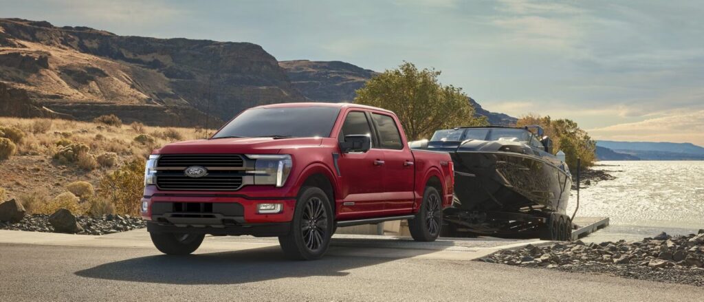 2025 Ford F-150 Towing a Boat