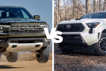 Compare the 2024 Ford Ranger Raptor vs. the 2024 Toyota Tacoma TRD Pro