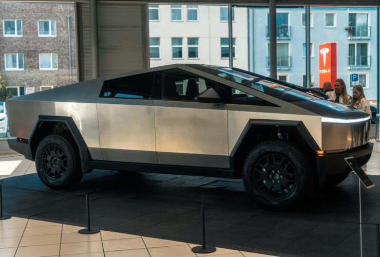 Tesla Cyber truck parked