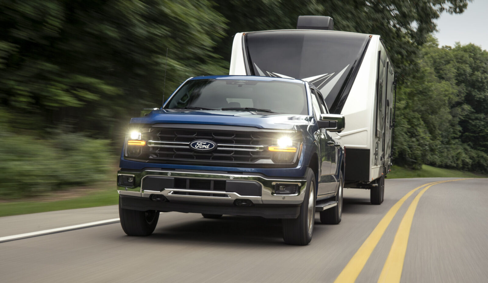 2024 Ford F-150 XLT hauling an RV